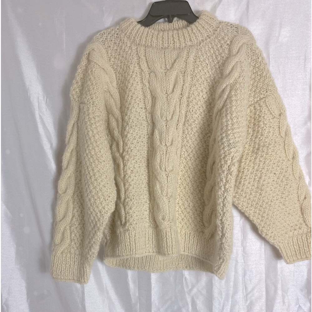 Vintage Normadic Traders 100% Wool Sweater~ Cream Women’s Small